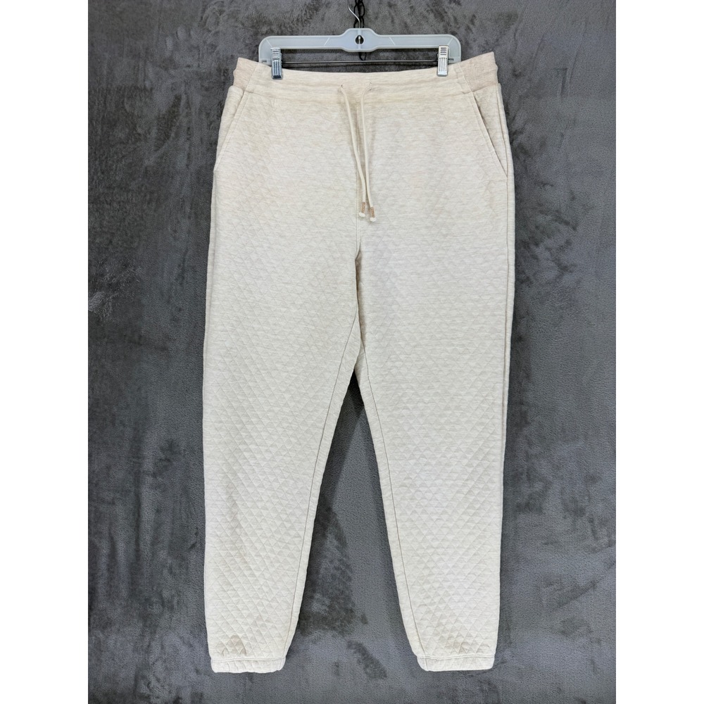 Marine Layer Womens Quilted Joggers Oatmeal Heather Holiday 2023 13911 XL